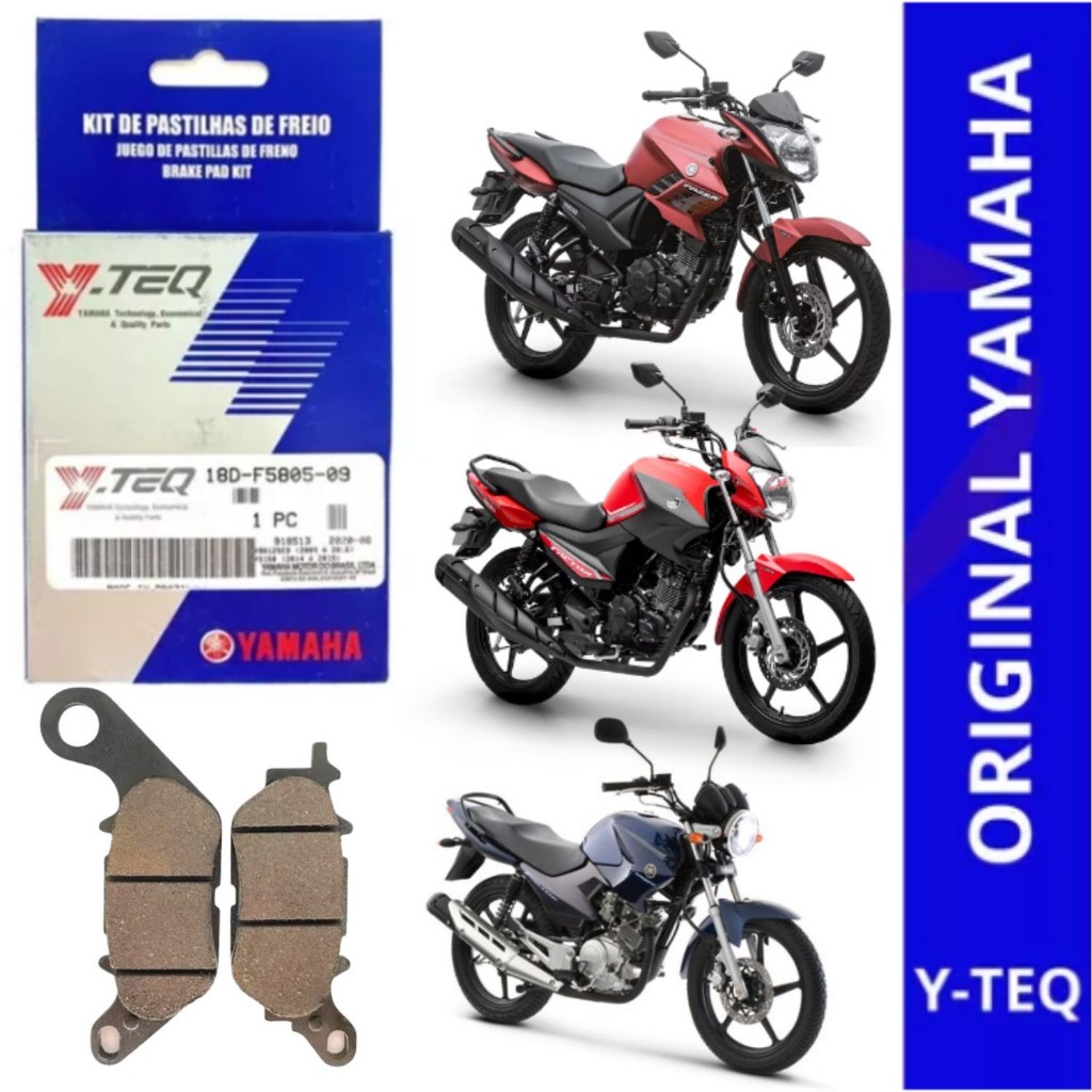 Pastilha Freio Dianteira Yamaha Y-TEQ Original Factor 125 150 Fazer 150 Nmax 160 2009 À 2017