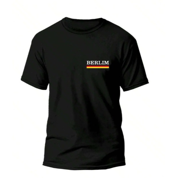 Camisa Berlim Moda Urbana Camiseta Premium Alemanha Unissex 100% Algodão Estampada