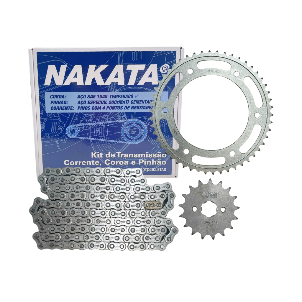 Kit Relação Transmissão Honda Nxr Bros 150 2011 2012 2013 2014 2015 Original Nakata