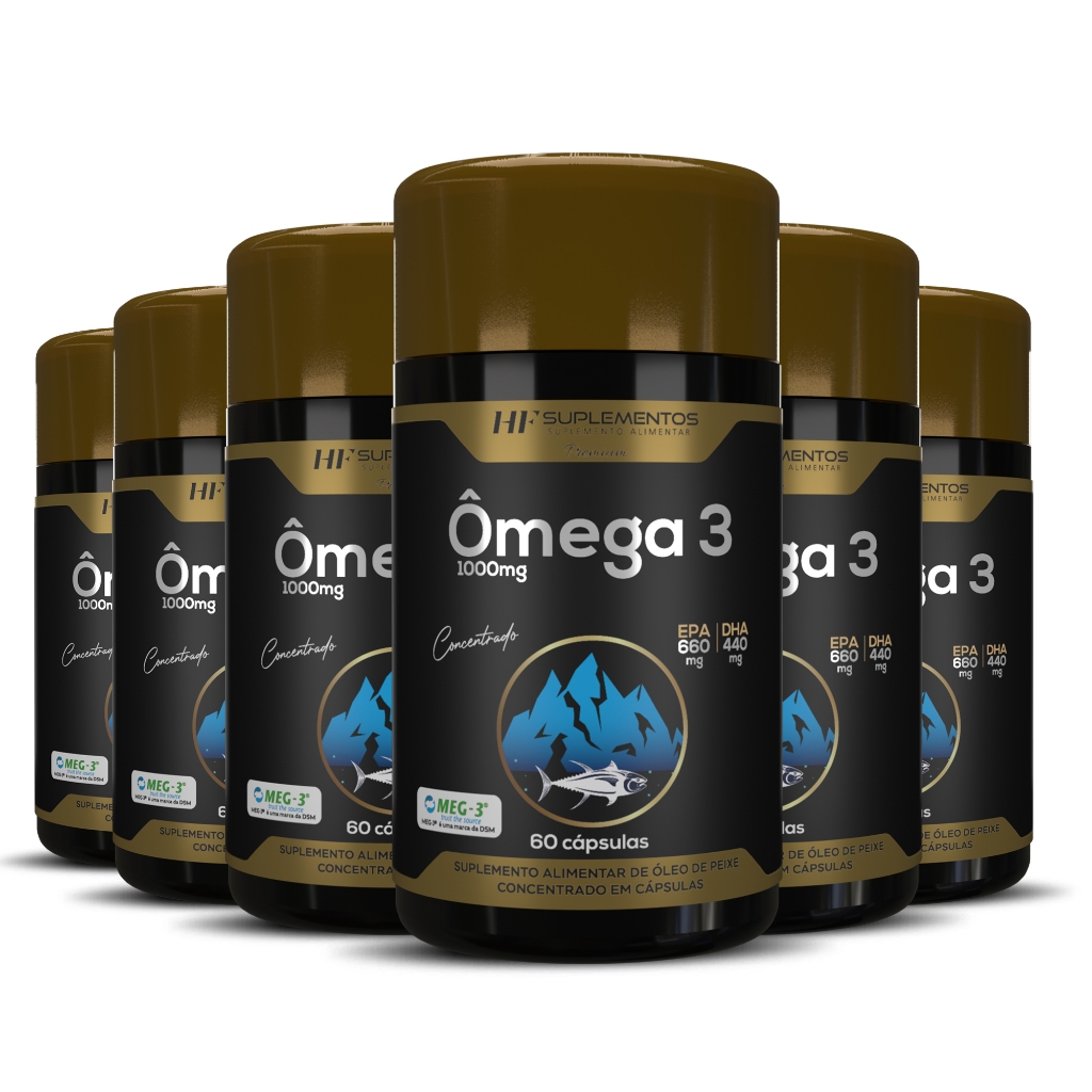 6X OMEGA 3 IMPORTADO 60CAPS HF SUPLEMENTOS