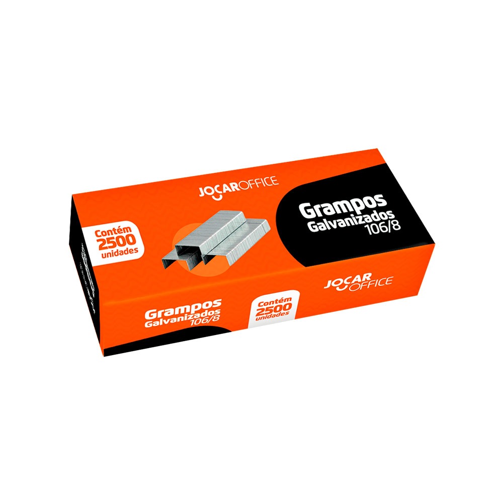 Grampo 106/8 Para Grampeador Pistola Galvanizado 2500 Grampos Caixa Rocama Tapeceiro 93056