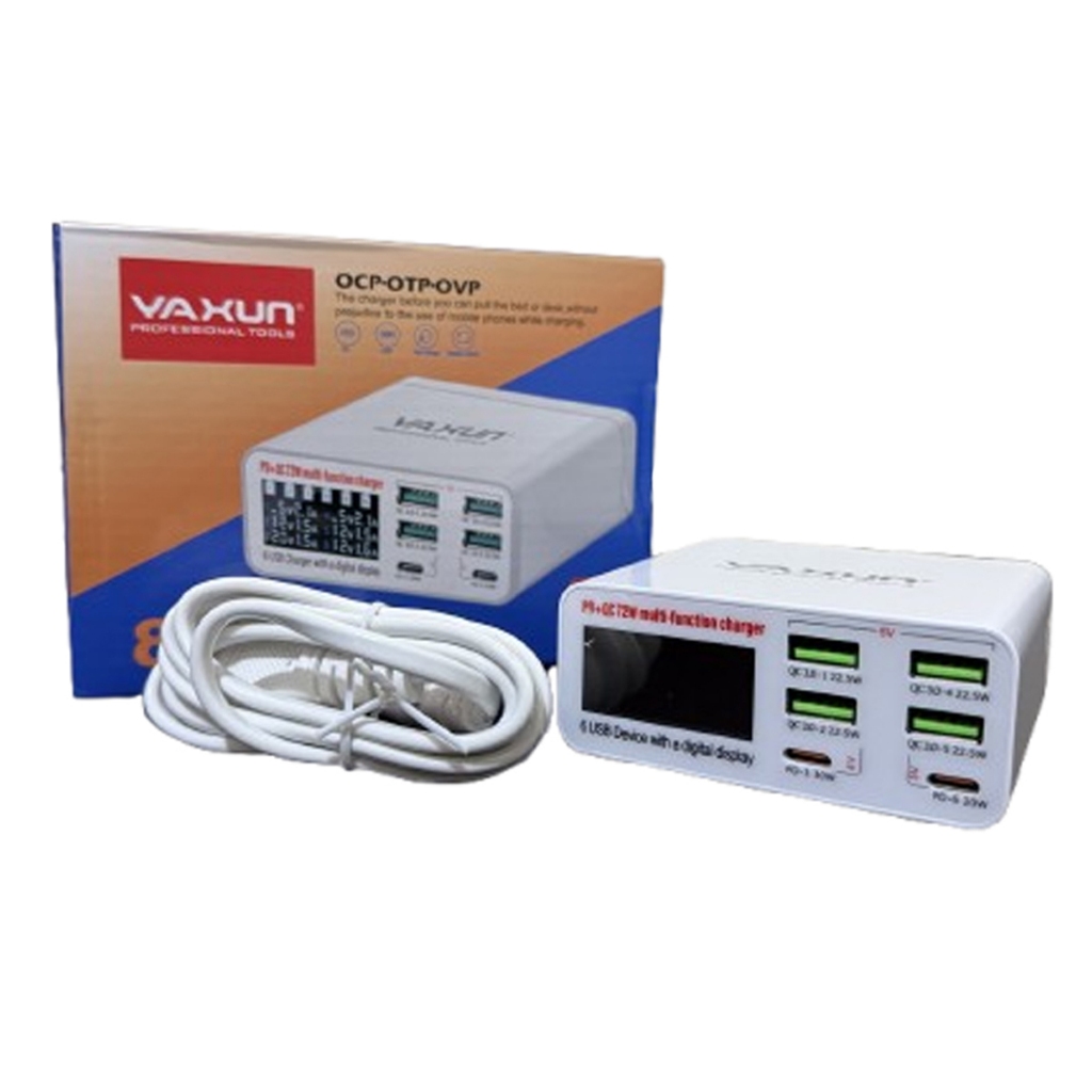 Fonte Carregadora Medidor Voltagem Entrada Usb e UsbC Display Digital Yaxun 896-C