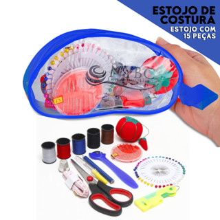 Kit Costura Com 15 Peças Estojo Completo C - Mazzal em Oferta na Shopee