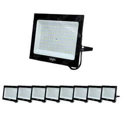 Kit 9 Refletores Led Holofote Elgin 200w Branco Frio 6500K Bivolt Econômicov