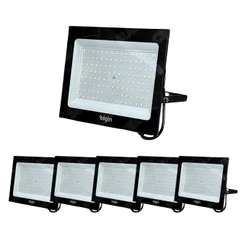 Kit 6 Refletores Led Holofote Elgin 200w Branco Frio 6500K Bivolt Econômico