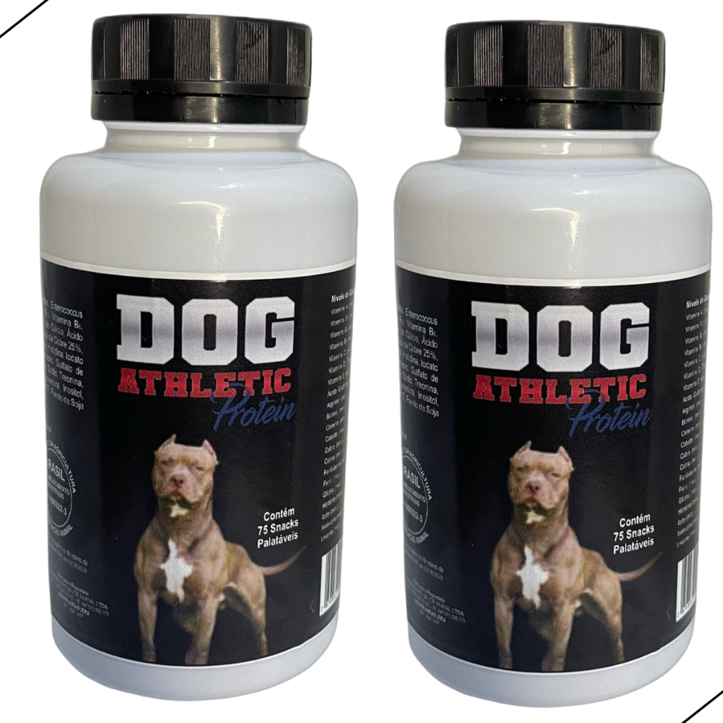 Kit Dog Athletic Protein Filhotes de Pit bull Monster Americanbully  Ajuda a Crescer Forte