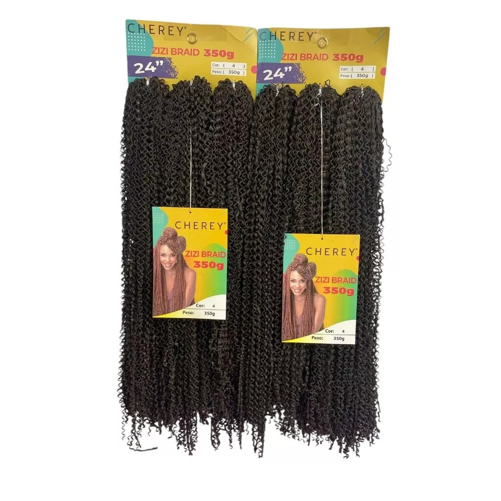 Kit 2 Miojinhos Kanekalon Micro Zizi Pacotão 320g Cherey Crochet Braid