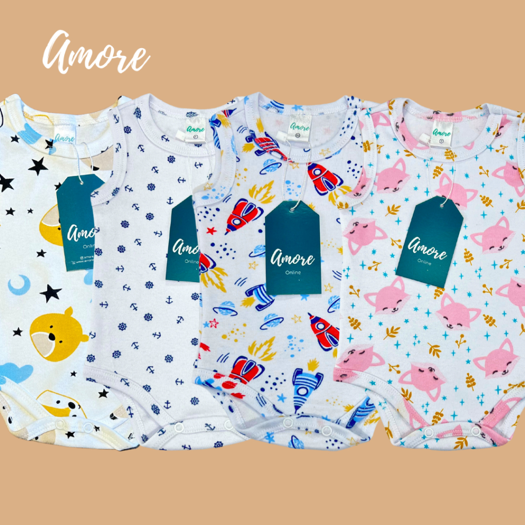 Roupa de Bebê Body Regata Suedine - 100% Algodão