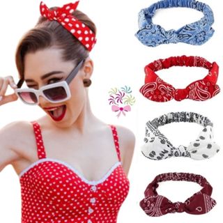 Faixa de Cabelo com Elastico Tiara Headband bandana Pinup Clássicas Fita elástica em Oferta na Shopee