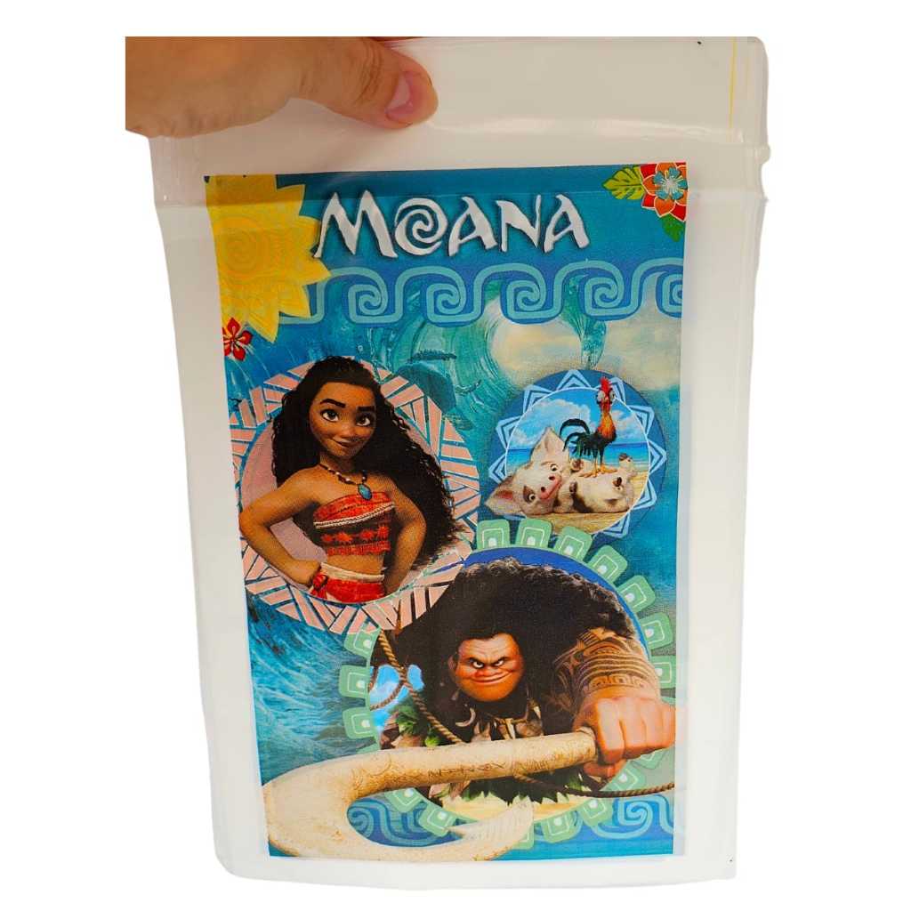 Sacola surpresa Plástica Aniversário Festa Moana c/ 10 unidades