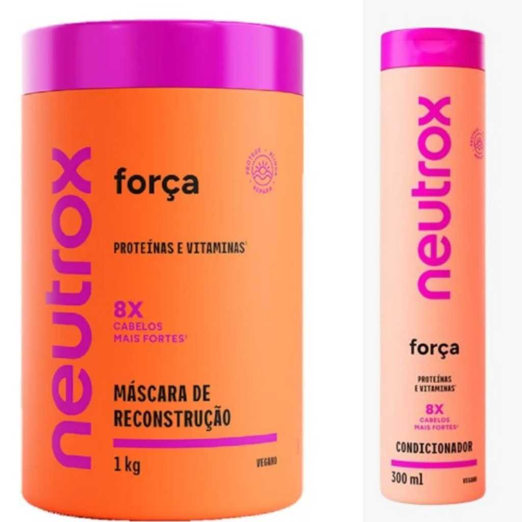 KIT NEUTROX FORÇA CONDICIONADOR+MÁSCARA 1KG NOVA EMBALAGEM