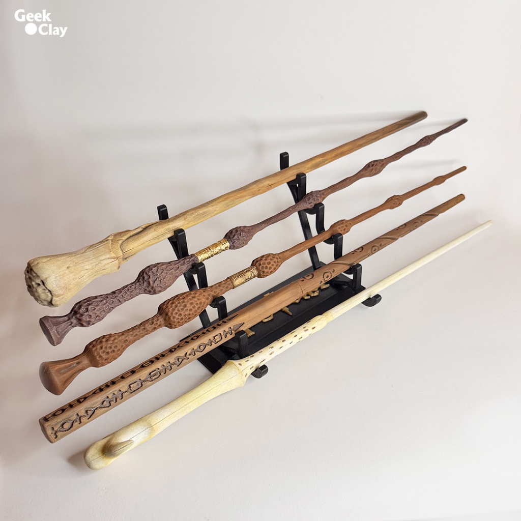 Suporte de Varinha Harry Potter Display Expositor Para 5 Varinhas -  Coleção Geek Decoração Estante