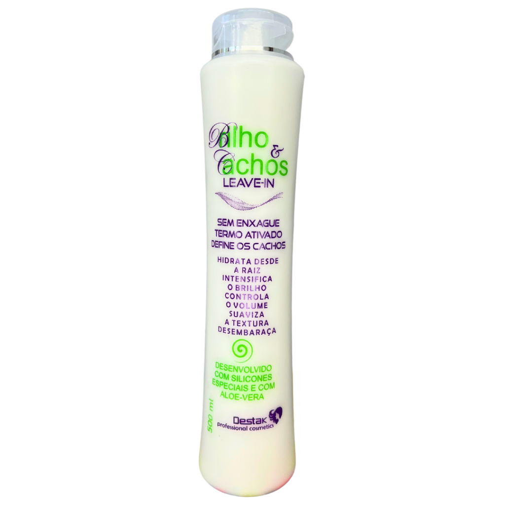 Brilho E Cachos Creme De Pentear Leave In Aloe Vera Destak 500ml em Oferta na Shopee