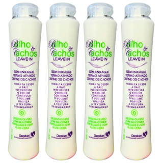 Leave-in Brilho e Cachos Destak 4 Unidades 500ml em Oferta na Shopee