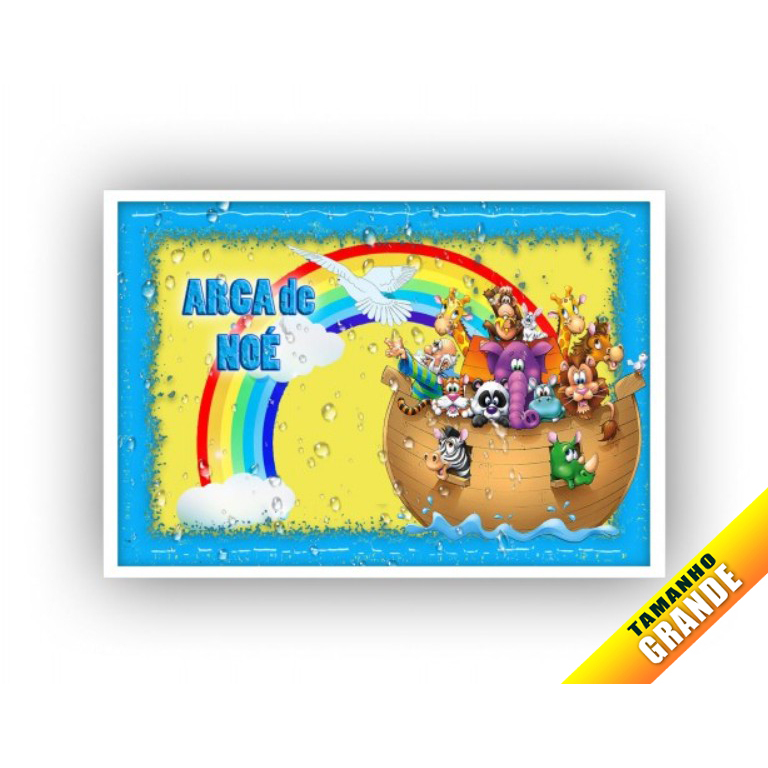 Papel Arroz Arca de Noé para Bolo Grande 30x40cm