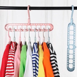 Cabide Mágico 9 Furos Dobrável Organizador Sustenta até 9 Roupas Ganho De Espaço em Oferta na Shopee