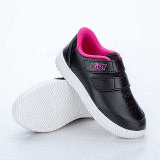 Tênis Infantil Escolar Feminino Kidy Usefull College Volta ás Aulas Preto e Pink em Oferta na Shopee
