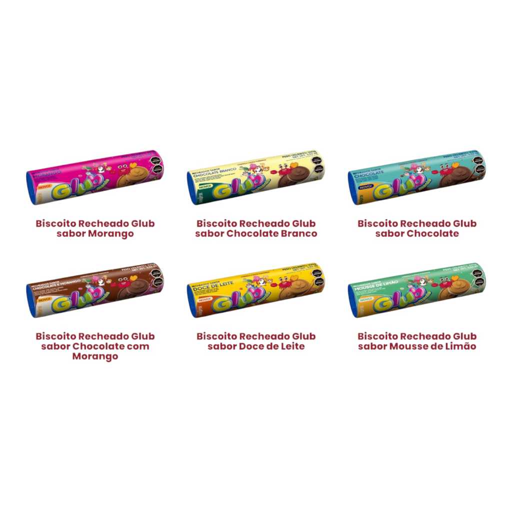 Biscoito Recheado Glub cx com 30 pacotes em Oferta na Shopee