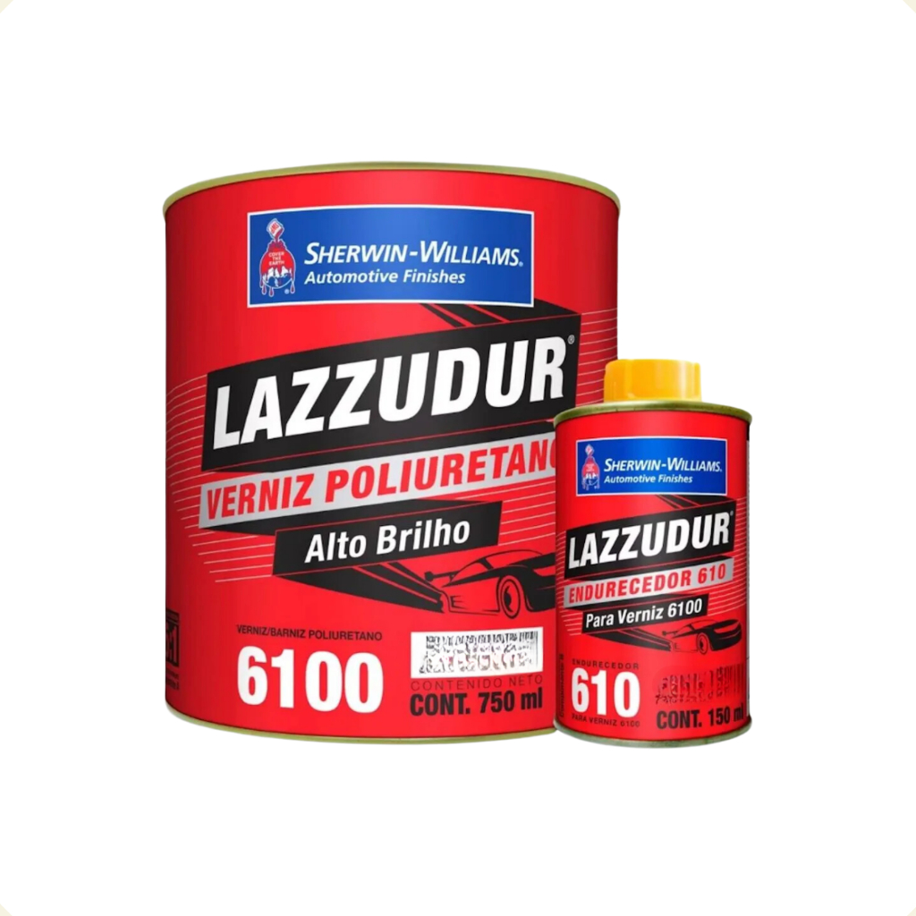 Verniz Automotivo PU 6100 Com Catalisador 900ml Lazzuril