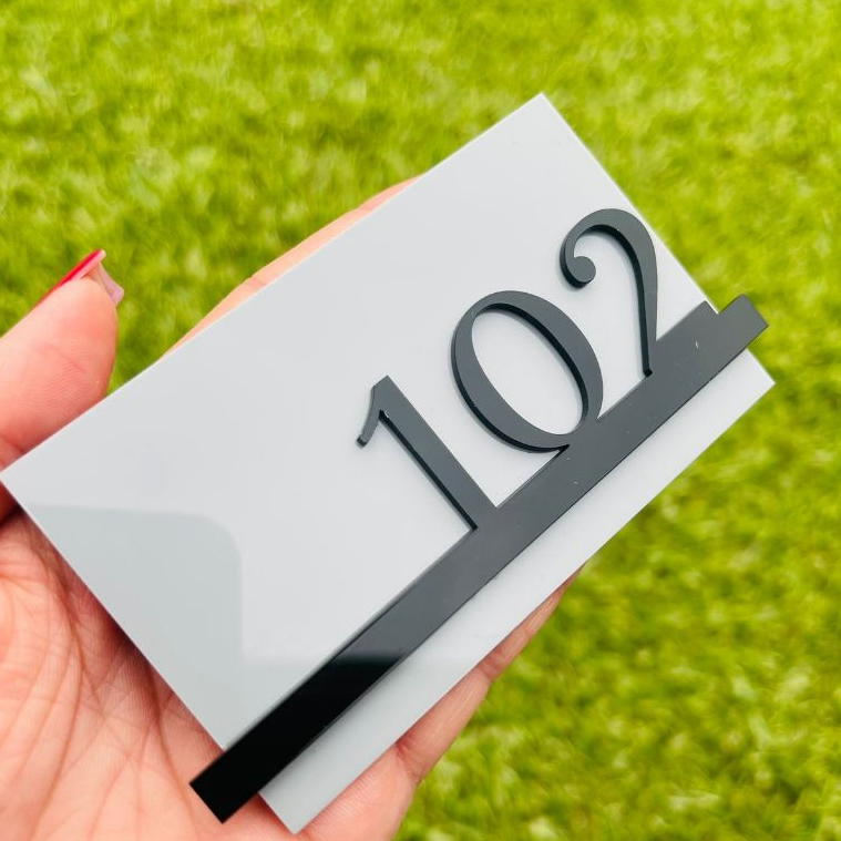 Placa de Acrílico Numero Porta Apartamentos Escritório Salas 11x6CM em Oferta na Shopee