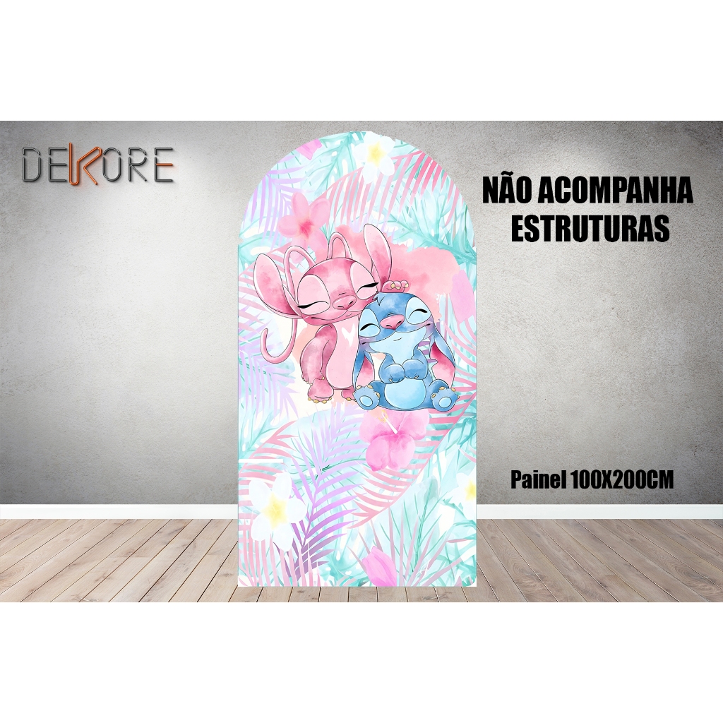 Capa Painel Stitch Aquarela 100x200cm Stit