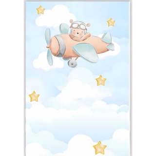 PAINEL DECORATIVO URSINHO AVIADOR em Oferta na Shopee