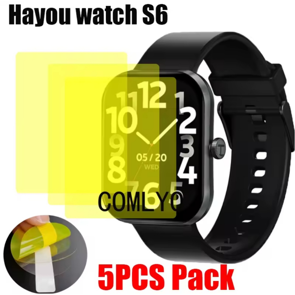 Kit 5 Peliculas Smartwatch Haylou Watch S6 Pronta Entrega De Hidrogel Haylou S6