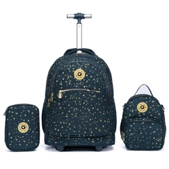 Kit Mochila Rodinhas Spector Juvenil Escolar Resistente Estrela Reforçada