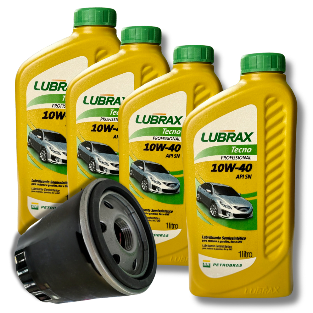 KIT TROCA DE ÓLEO RENAULT 10W40 SEMISSINTETICO LUBRAX TECNO