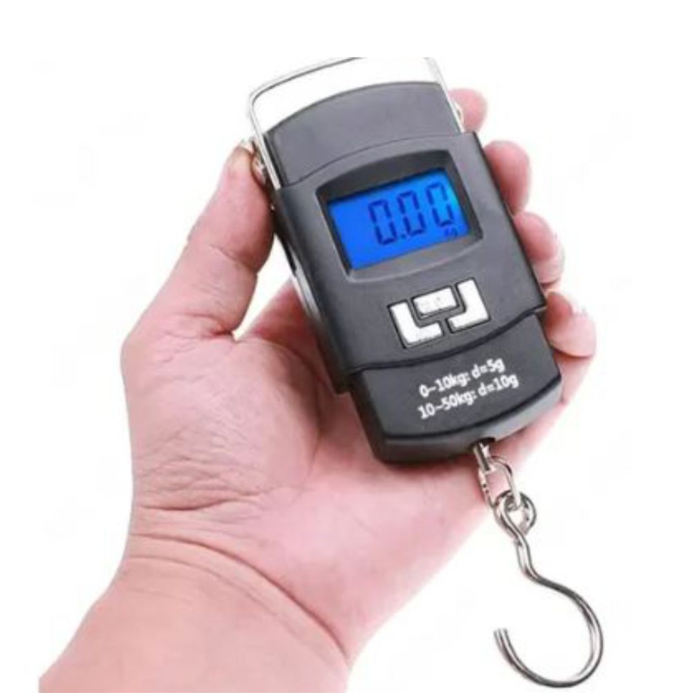 Balanças Portátil Digital Mão Bolsa Mala Peixe Até 50kg - Resistente e fácil de carregar