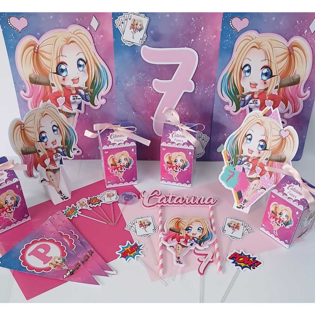 Kit Festa Só Um Bolinho Arlequina - Produto Sob Encomenda