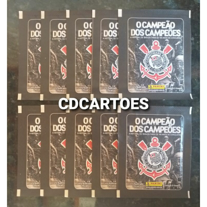 10 ENVELOPES DE FIGURINHAS - LACRADO - CORINTHIANS CAMPEÃO DOS CAMPEÕES - PANINI