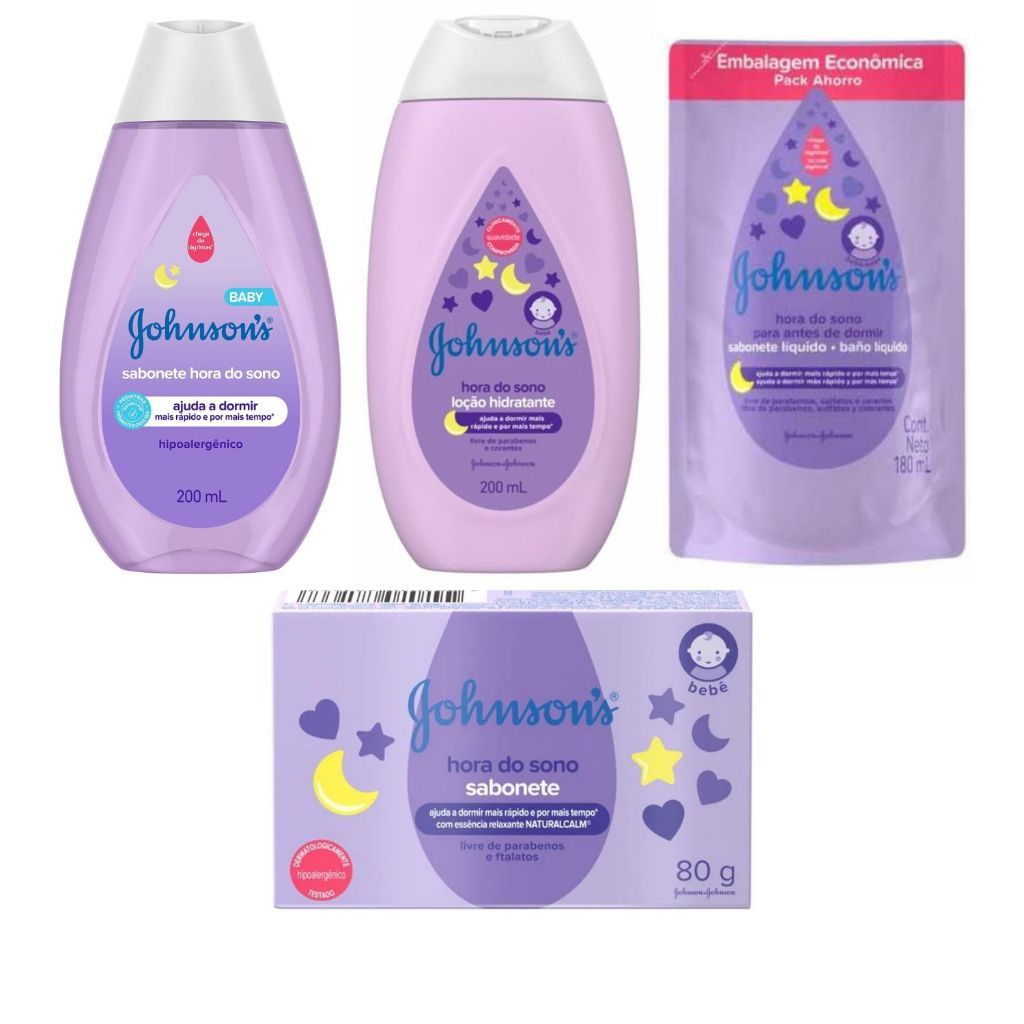 Kit Hora do Sono Johnsons Baby - 04 Produtos (completo)