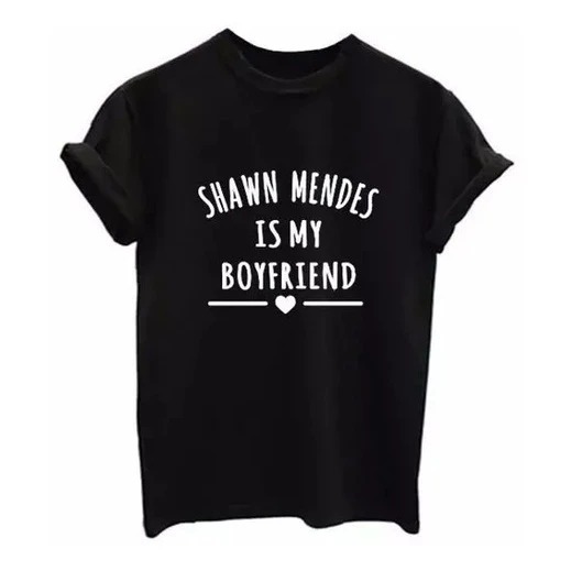 Camiseta Shawn Mendes Is My Boyfriend, camiseta unissex, estampada alta qualidade 100% algodao, show internacional