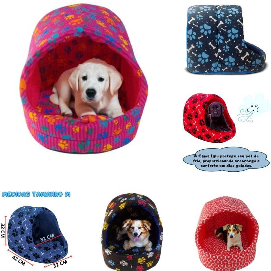 Cama De Cachorro e Gatos Toca Iglu Pequena | Refúgio Aconchegante Para Seu Pet