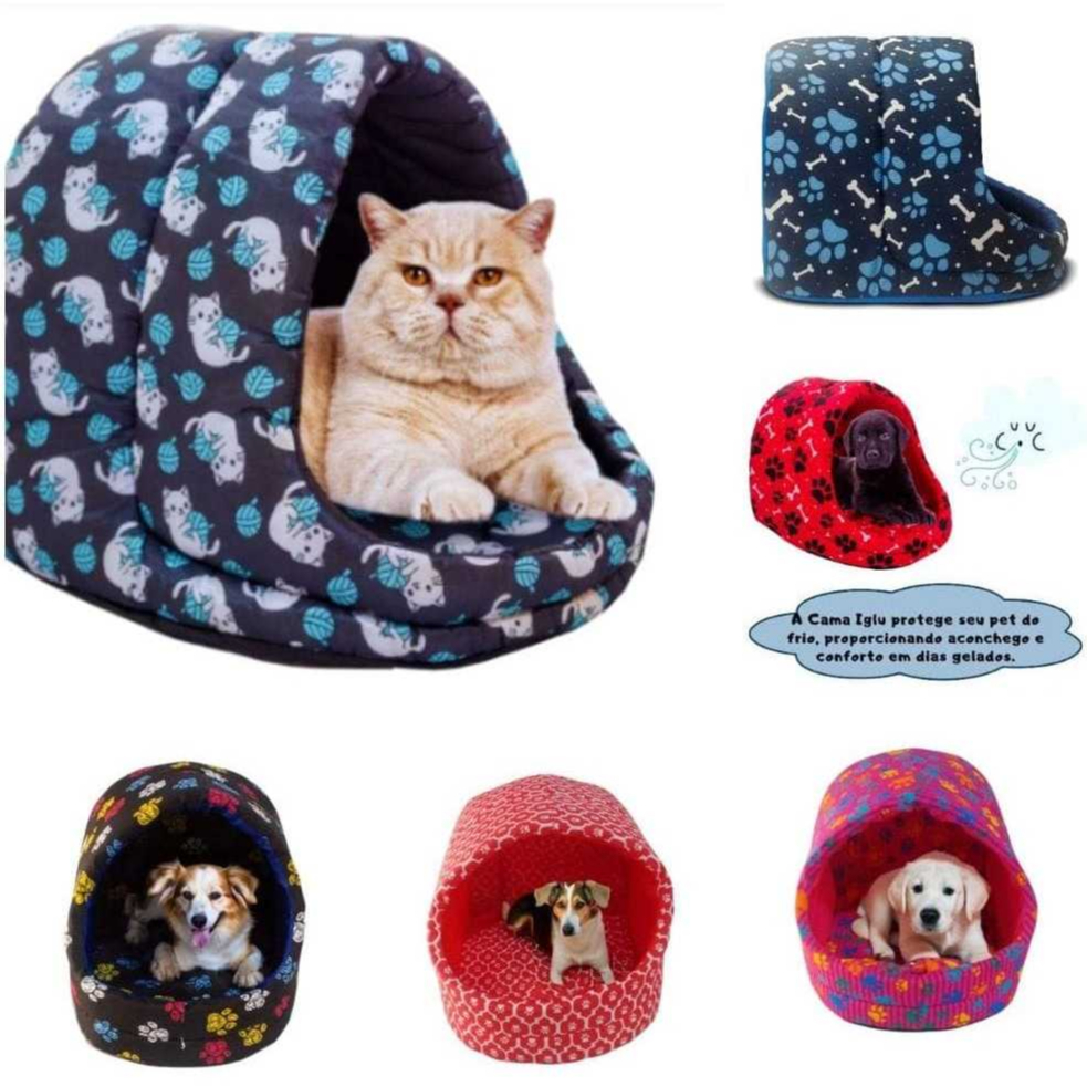 Caminha Toca Iglu Pequena | Ideal Para Cães e Gatos De Estimação