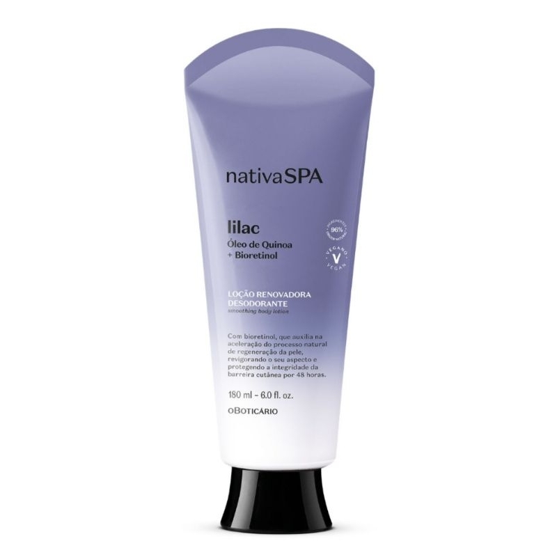 Loção Renovadora Desodorante Hidratante Corporal Nativa SPA Lilac Boticário 200ml