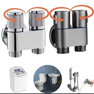 Indicado Registro Duplo Máquina De Lavar Ducha Higiênica Metal Cromado em Oferta na Shopee