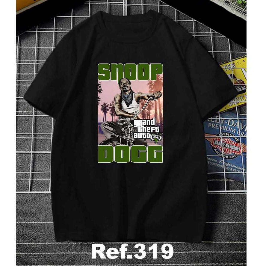 Camiseta Camisa em Algodão Bootleg Unissex Snoop Dogg Rap Cantor Internacional