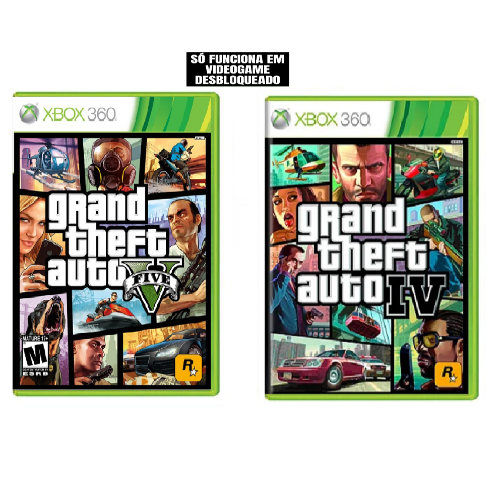 GTA 5 + GTA 4 Xbox 360 (Leia a Descrição)