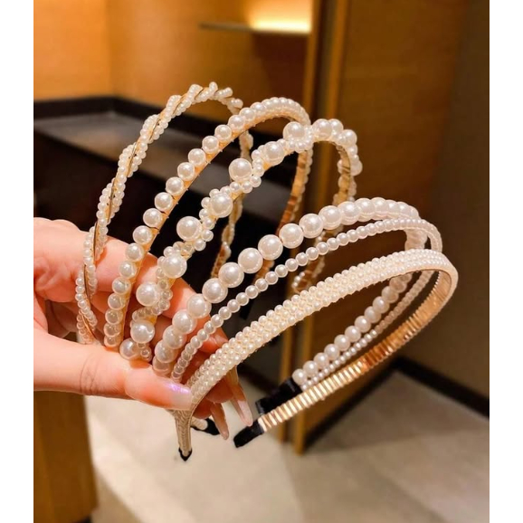 KIT 12 TIARA TRANCADA DE MIçANGAS METAL FINA