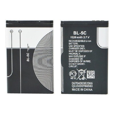 Bateria Bl-5c 3.7v 1020mah Bl5c 3.8wh Recarregavel Caixa Som Mini teclado