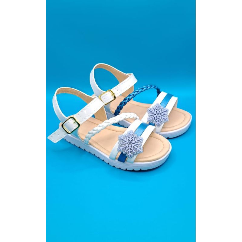 Sandália Infantil Enfeite Frozen Floco de Neve