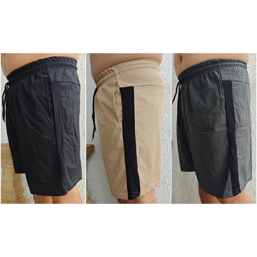 Kit 3 Short Masculino Treino Corrida Academia Mauricinho Tactel Com Elastano Com Malha