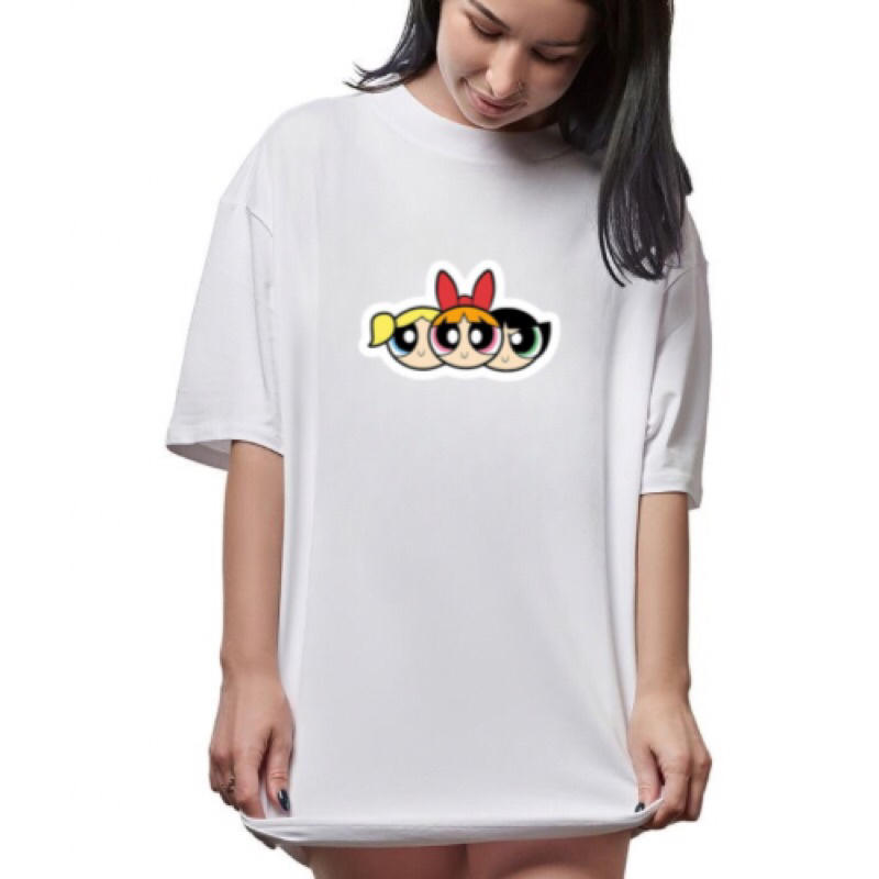 Camiseta T-shirt Branca Feminina camisa as meninas super poderosas blusa blogueira Premium