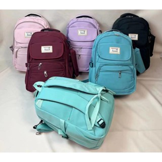 Mochila de escolar nylon casual Feminina resistência impermeável+ presente estojo em Oferta na Shopee