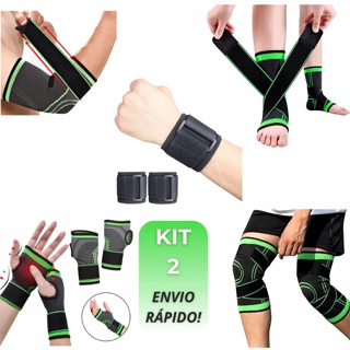 KIT1/2 Tornozeleira /Joelheira /Cotoveleira /Munhequeira/Pulso-Protetor Ortopedica Compressão Estabilizadora Elastica em Oferta na Shopee