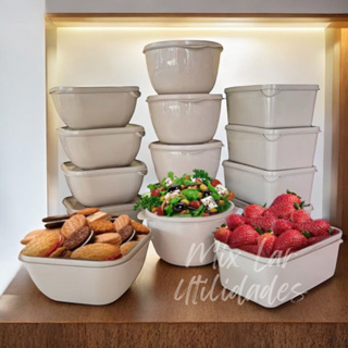 Kit de potes herméticos para cozinha 12 peças de 1 litro em Oferta na Shopee