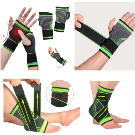 Kit 2 Tornozeleira /Joelheira /Cotoveleira /Munhequeira/Pulso-Protetor De Compressão Tensor Alívio De Dor No Joelho