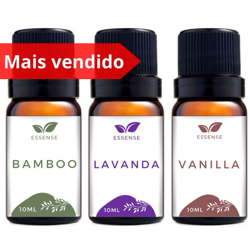 Imagem 3 Essências Bamboo Lavanda Vanilla Difusor Umidificador Aromatizador Óleo Essencial Hidrossolúvel